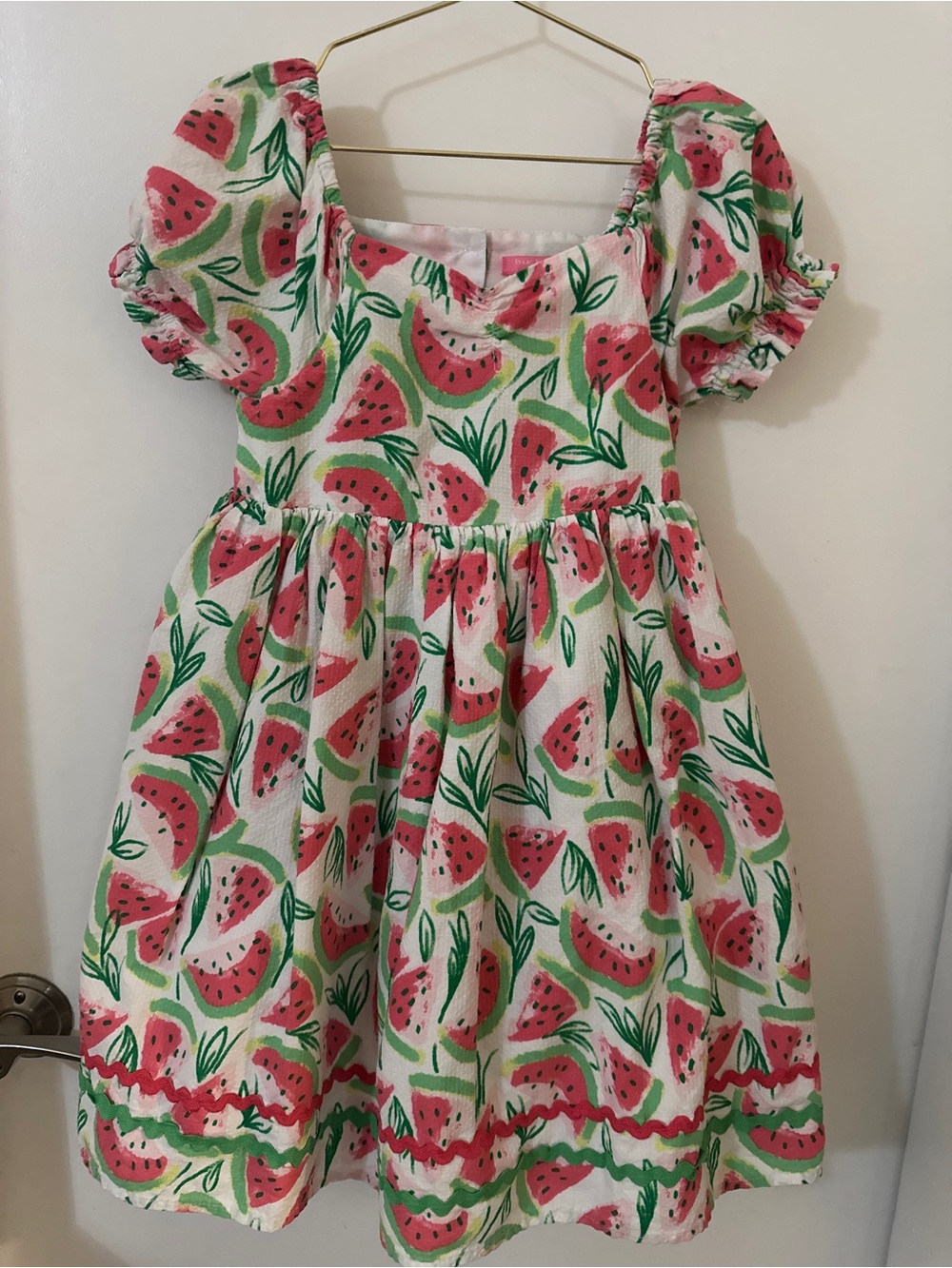 Isaac Mizrahi New York Watermelon Print Dress Size 8 Open Back Summer Dress